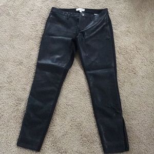 Synthetic leather panel pant